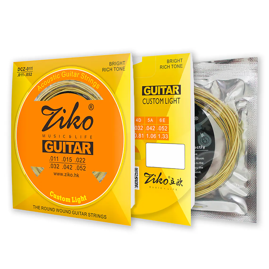 Ziko Cuerdas Metálicas Guitarra Acústica 0.11 DCZ-011 3