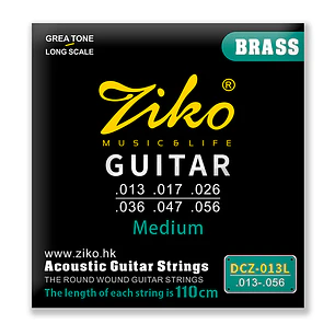 Ziko Cuerdas Metálicas Guitarra Acústica 0.13 DCZ-013L