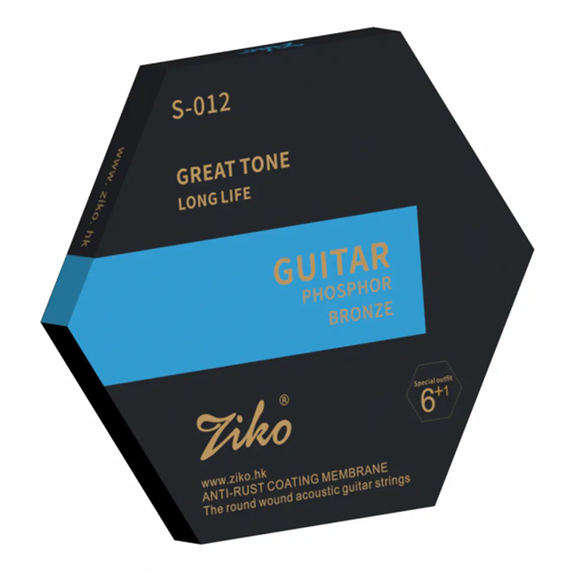 Ziko Cuerdas Metálicas Guitarra Acústica 0.12 S-012 1