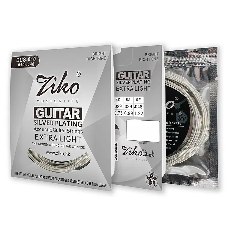 Ziko Cuerdas Metálicas Guitarra Acústica 0.10 DUS-010 3