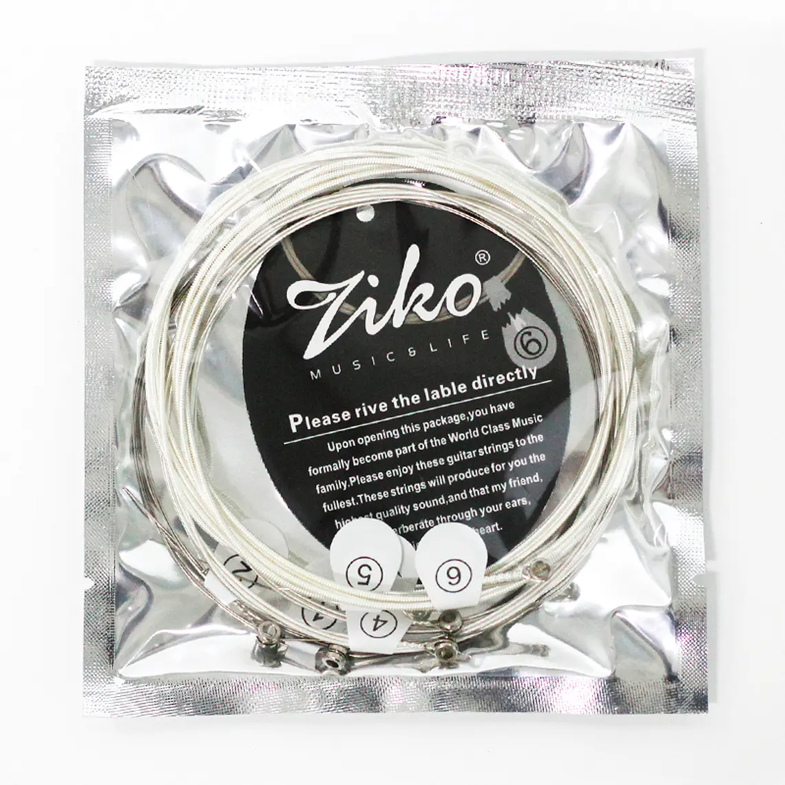 Ziko Cuerdas Metálicas Guitarra Acústica 0.10 DUS-010 6