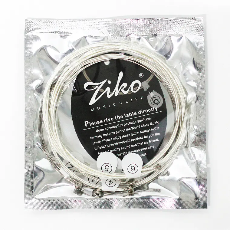 Ziko Cuerdas Metálicas Guitarra Acústica 0.10 DUS-010 6