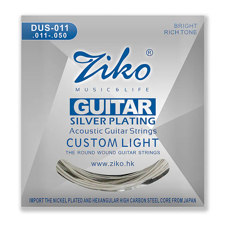 Ziko Cuerdas Metálicas Guitarra Acústica 0.11 DUS-011 1