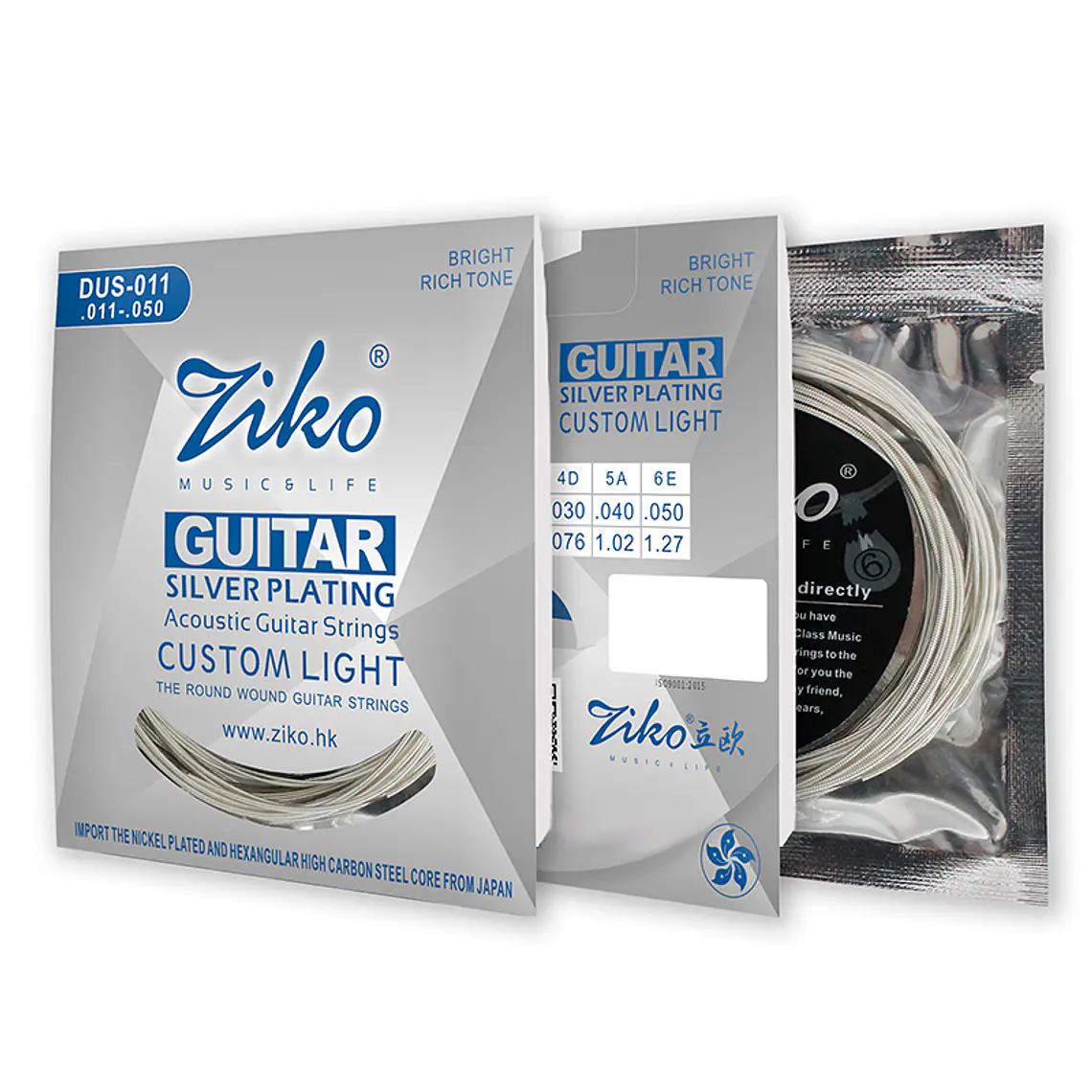 Ziko Cuerdas Metálicas Guitarra Acústica 0.11 DUS-011 3