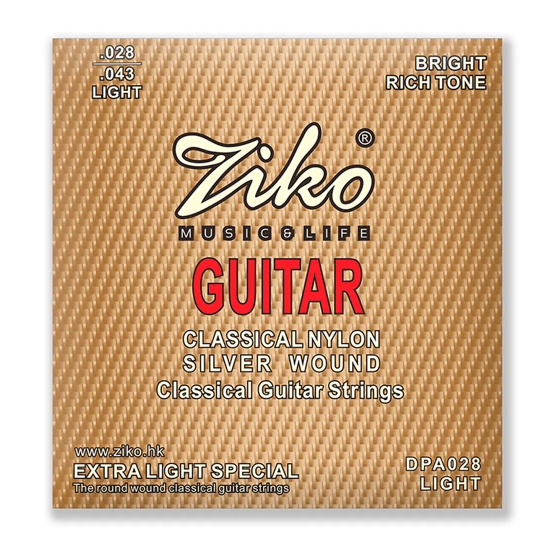 Ziko Cuerdas Nylon Guitarra Acústica DPA-28 1