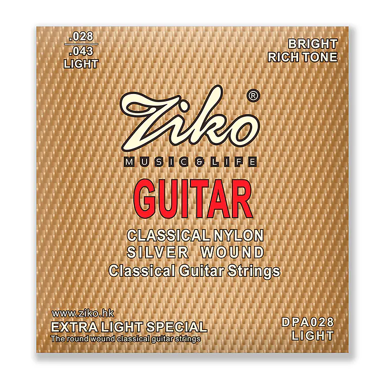 Ziko Cuerdas Nylon Guitarra Acústica DPA-28 1