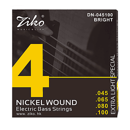 Ziko Cuerdas Bajo Eléctrico 4 CuerdaDN-045100
