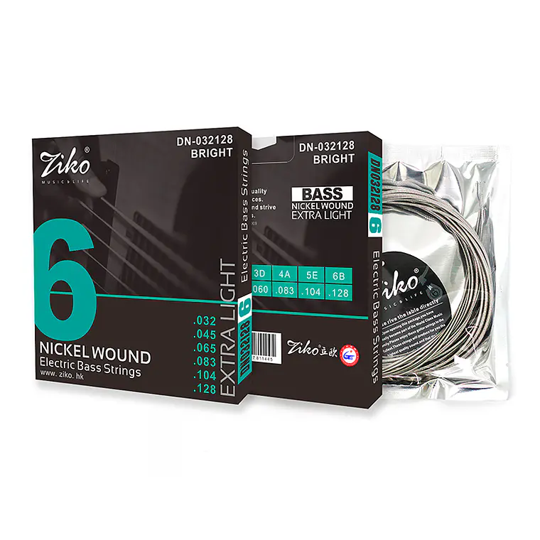 Ziko Cuerdas Bajo Eléctrico 6 Cuerdas DN-032128 3