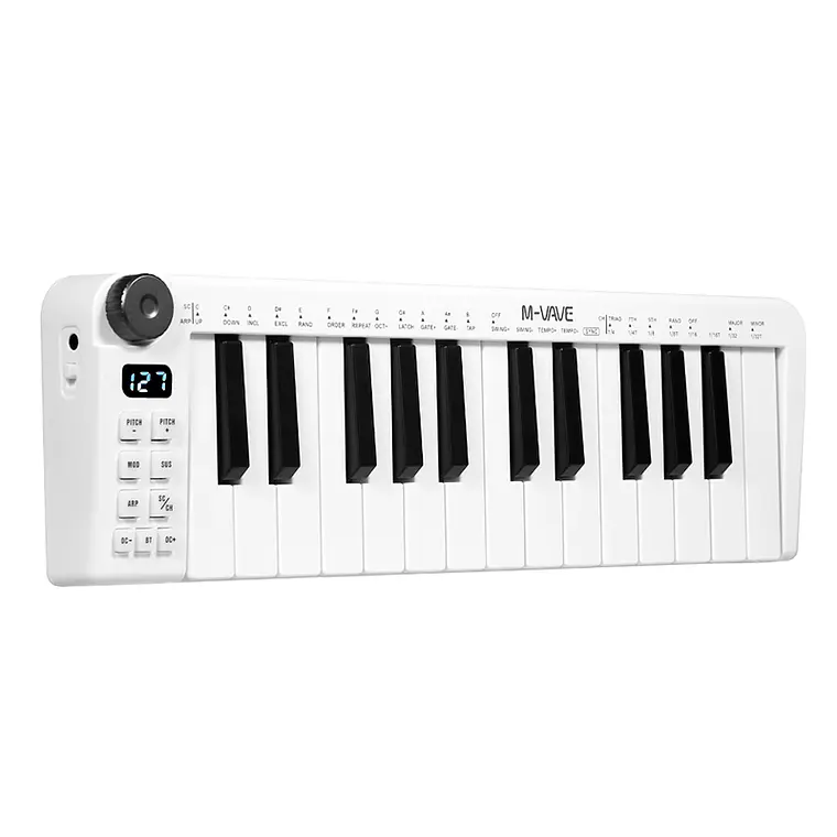 M-Vave SMK25 MINI- Controlador MIDI Bluetooth Blanco 1