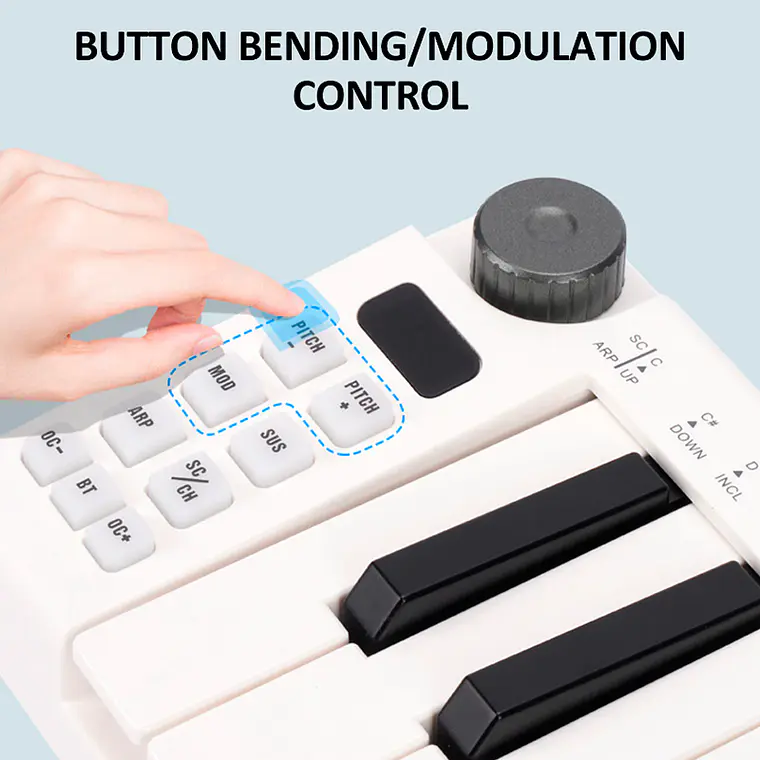 M-Vave SMK25 MINI- Controlador MIDI Bluetooth Blanco 3