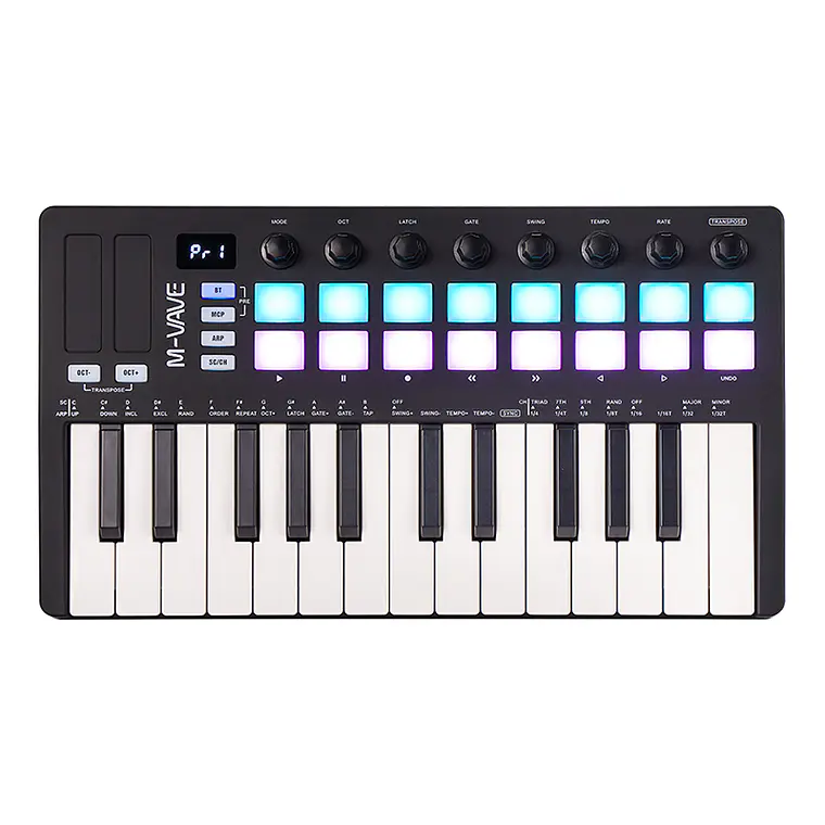 M-Vave SMK25 II - Controlador MIDI Bluetooth Negro 2