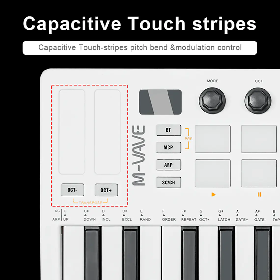 M-Vave SMK25 II - Controlador MIDI Bluetooth Negro 9