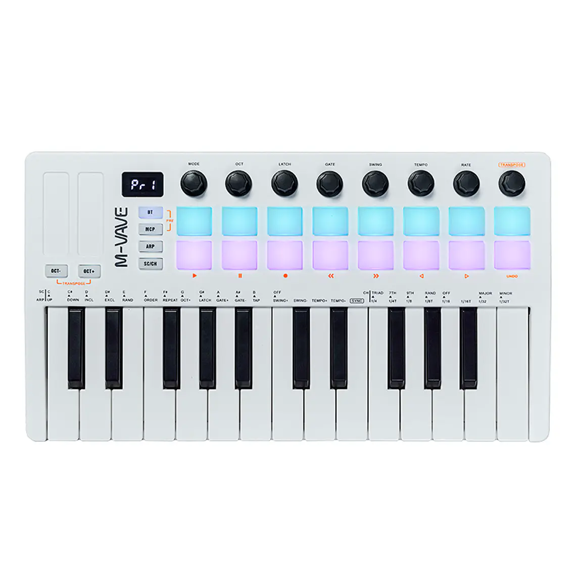 M-Vave SMK25 II - Controlador MIDI Bluetooth Blanco 2