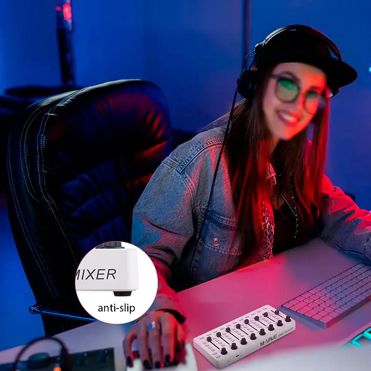 M-Vave SMC MIXER - Controlador MIDI Bluetooth Blanco 4
