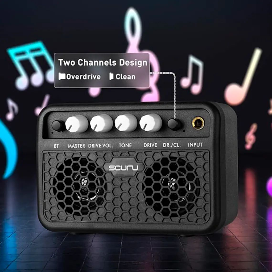 Caline Scuru S3 5W Portátil - Amplificador Guitarra Negro 2