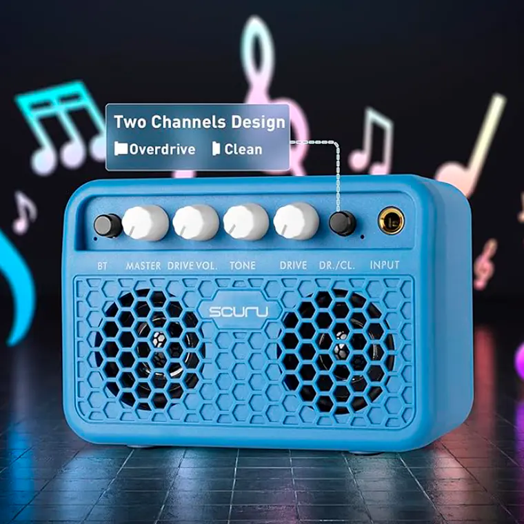 Caline Scuru S3 5W Portátil - Amplificador Guitarra Azul 2