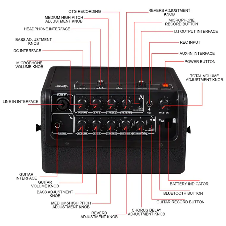 Rowin Amplificador PD-30 30W 2