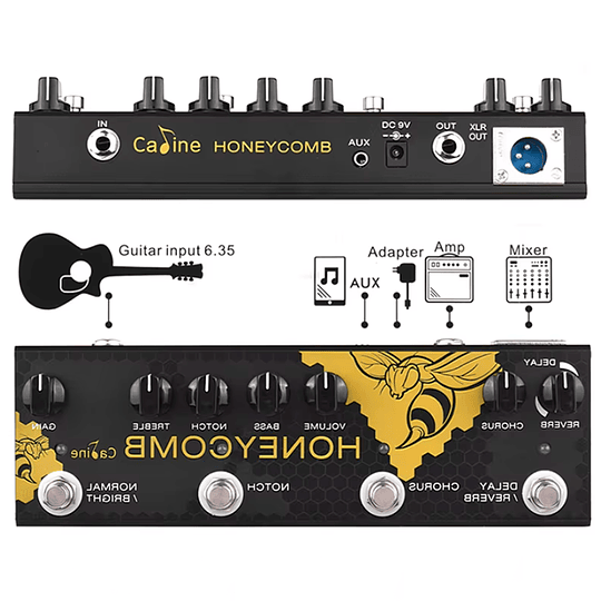 Caline CP-48 HoneyComb - Multiefecto Acústica