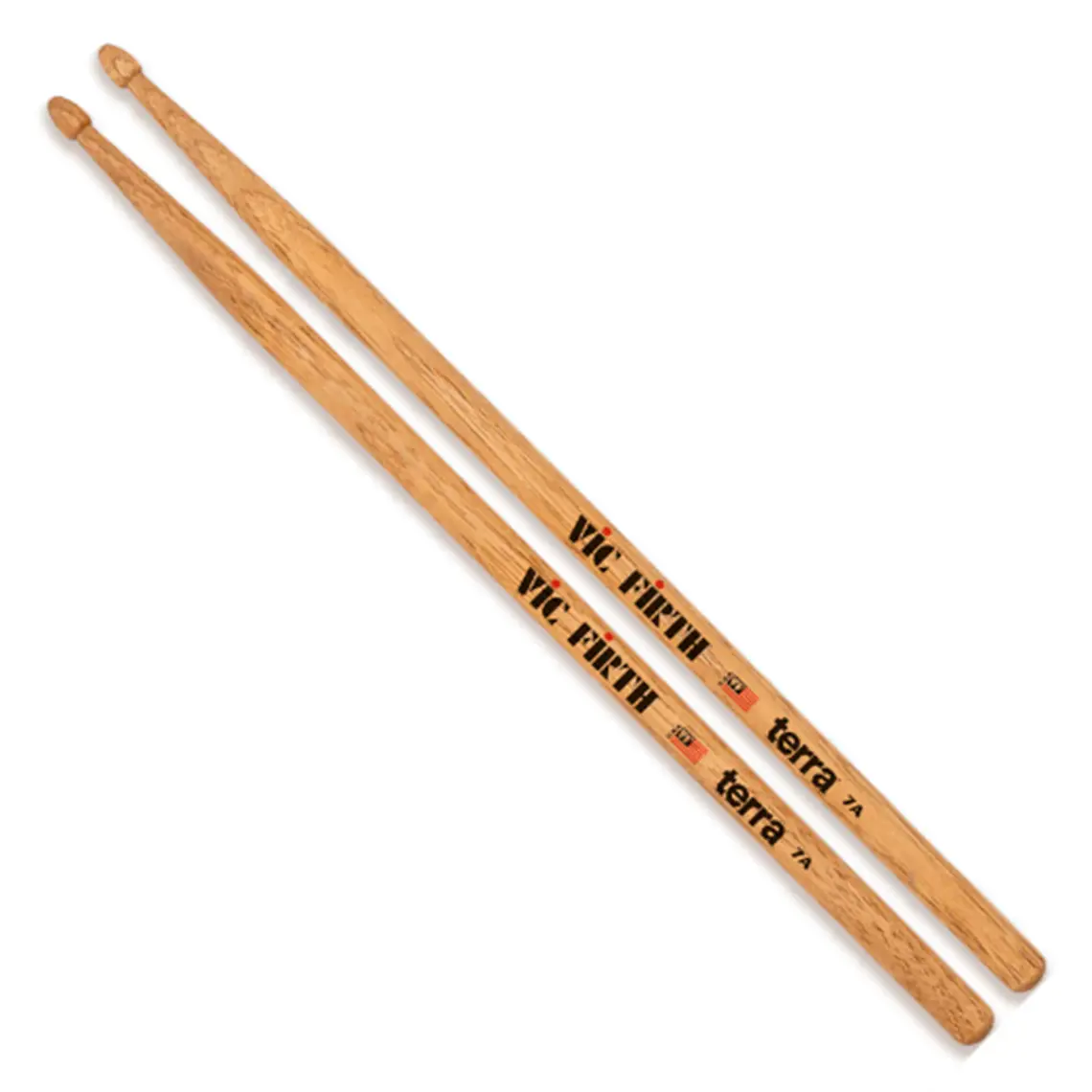 Baqueta VIC FIRTH TERRA 7A Natural (Punta Madera) 1