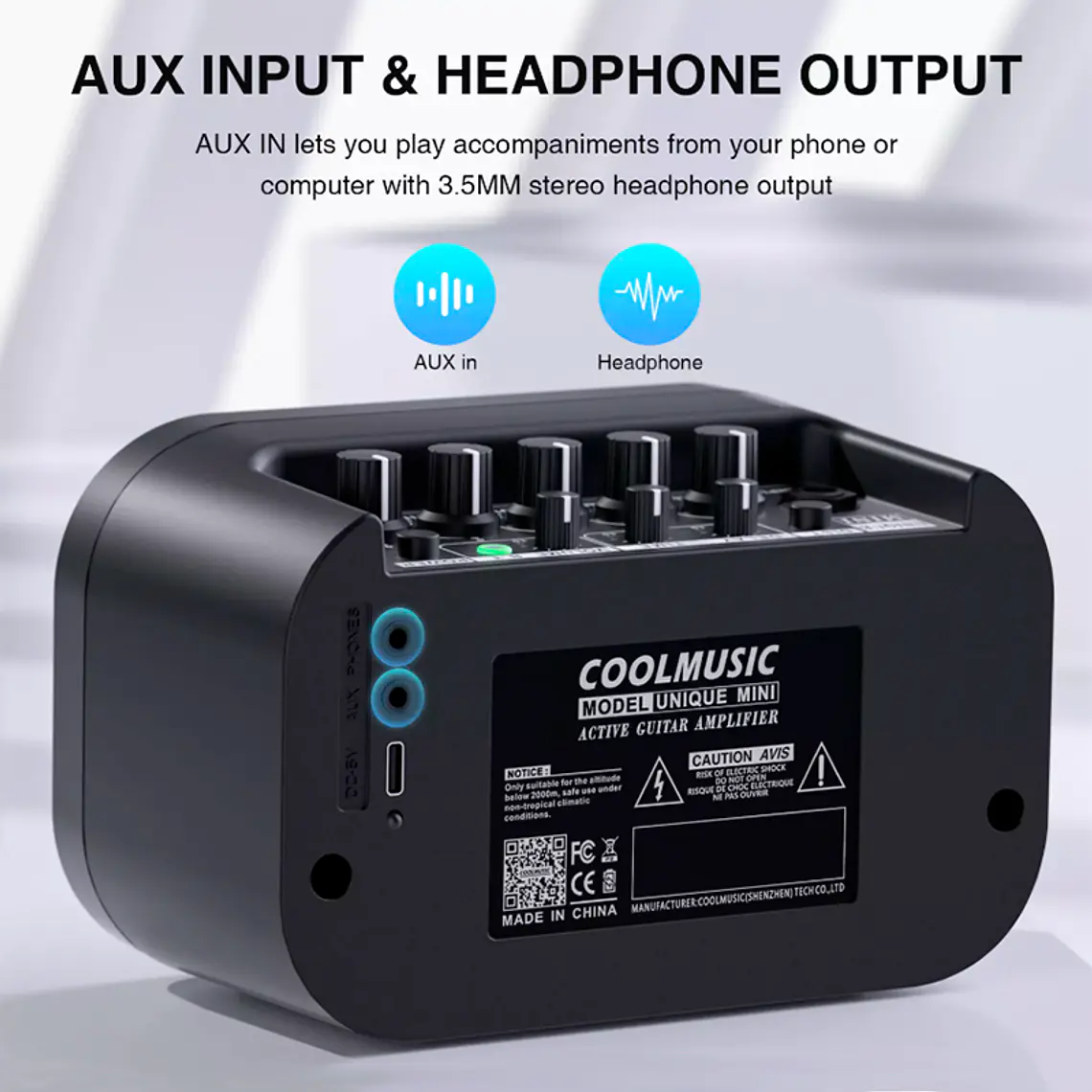 Coolmusic Unique Mini 10W - Amplificador Guitarra 5