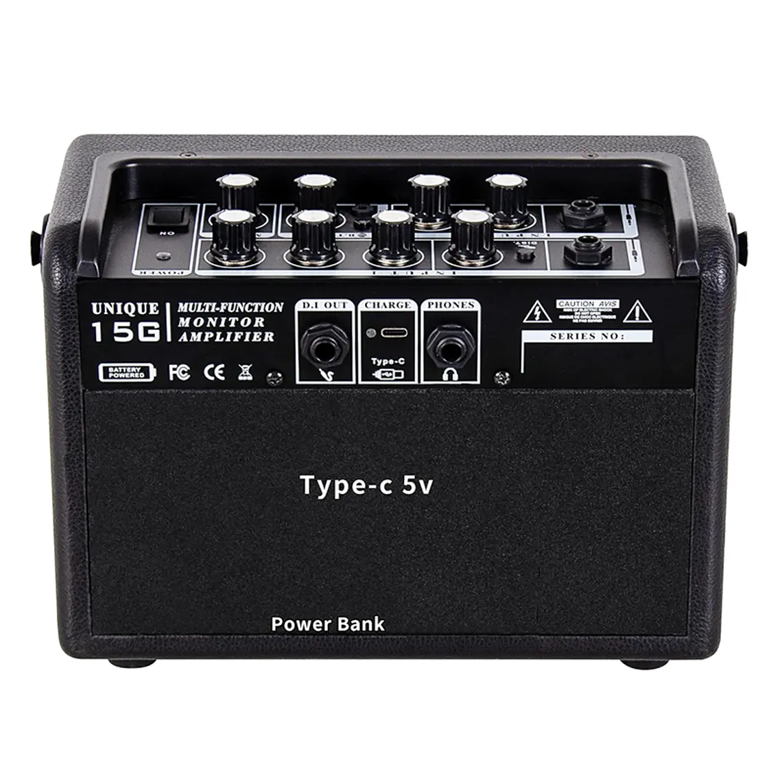 Coolmusic Unique 15G Black 15W Portátil - Amplificador Guitarra 2