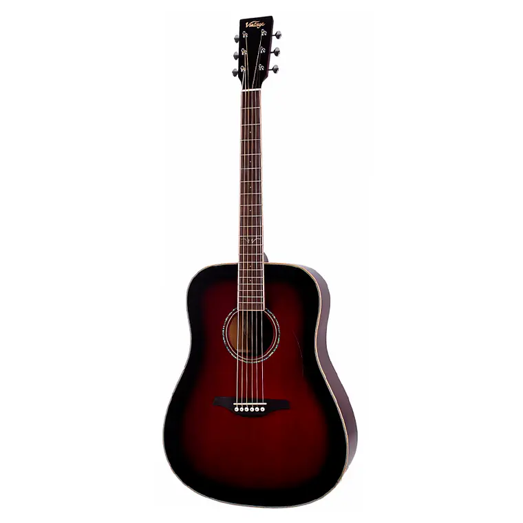 Guitarra Acústica Vintage V50 - Satin Burgundy Burst 1