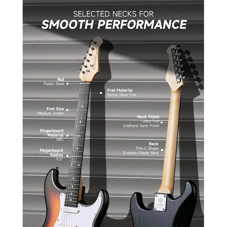 Set Guitarra Donner DST-80 Sunburst 4