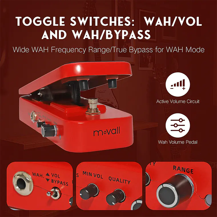 MoVall Wah Wah - Volumen - Red / MP120 2