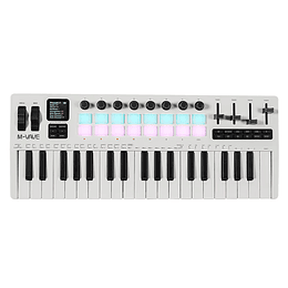 M-Vave SMK37 PRO - Controlador MIDI Bluetooth Sintetizador Blanco