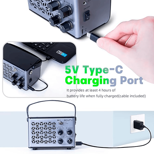 Caline Scuru S4 10W Portátil - Amplificador Guitarra Gris