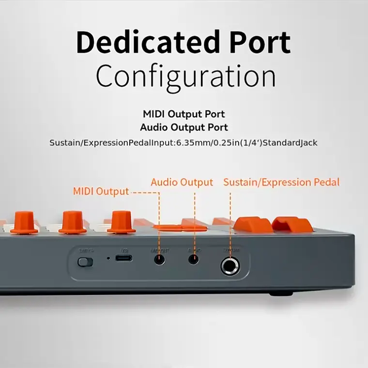 M-Vave SMK37 ELITE - Controlador MIDI Bluetooth Sintetizador 5