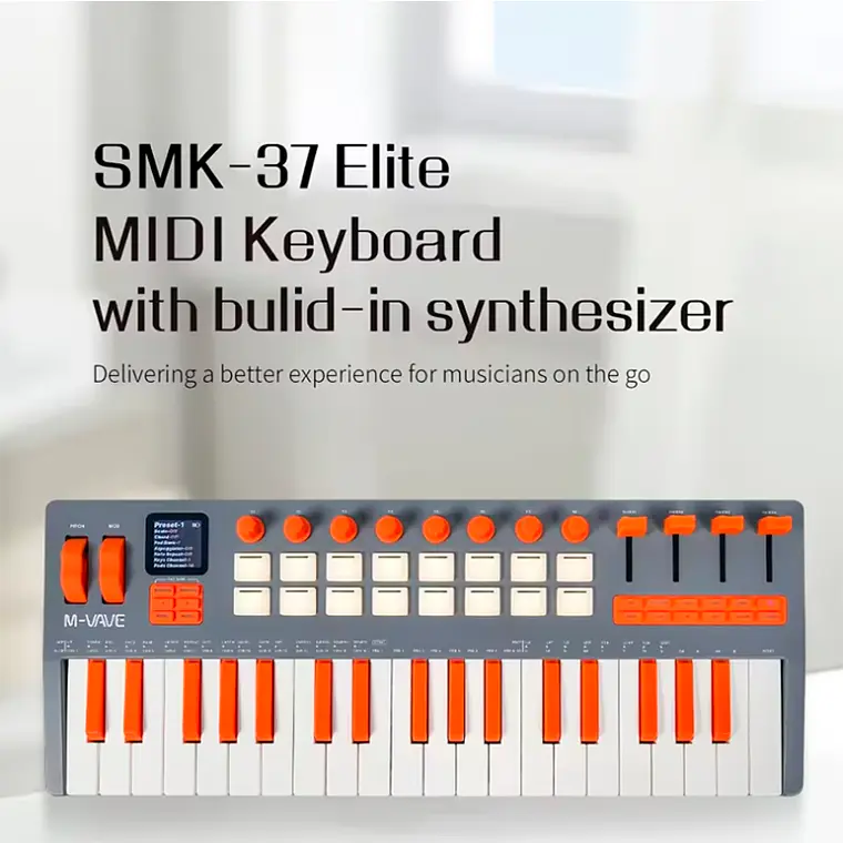M-Vave SMK37 ELITE - Controlador MIDI Bluetooth Sintetizador 2