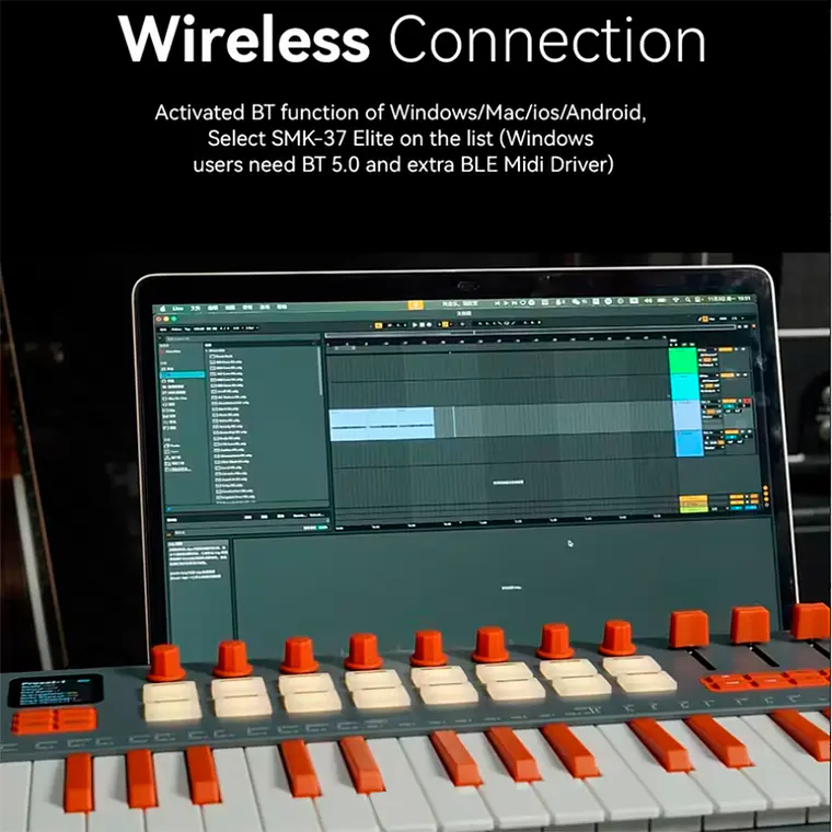 M-Vave SMK37 ELITE - Controlador MIDI Bluetooth Sintetizador 3