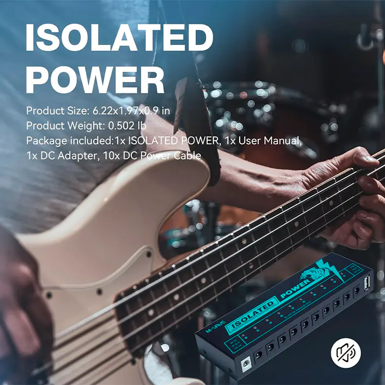 M-Vave Isolated Power  - Fuente de Poder 9V 3