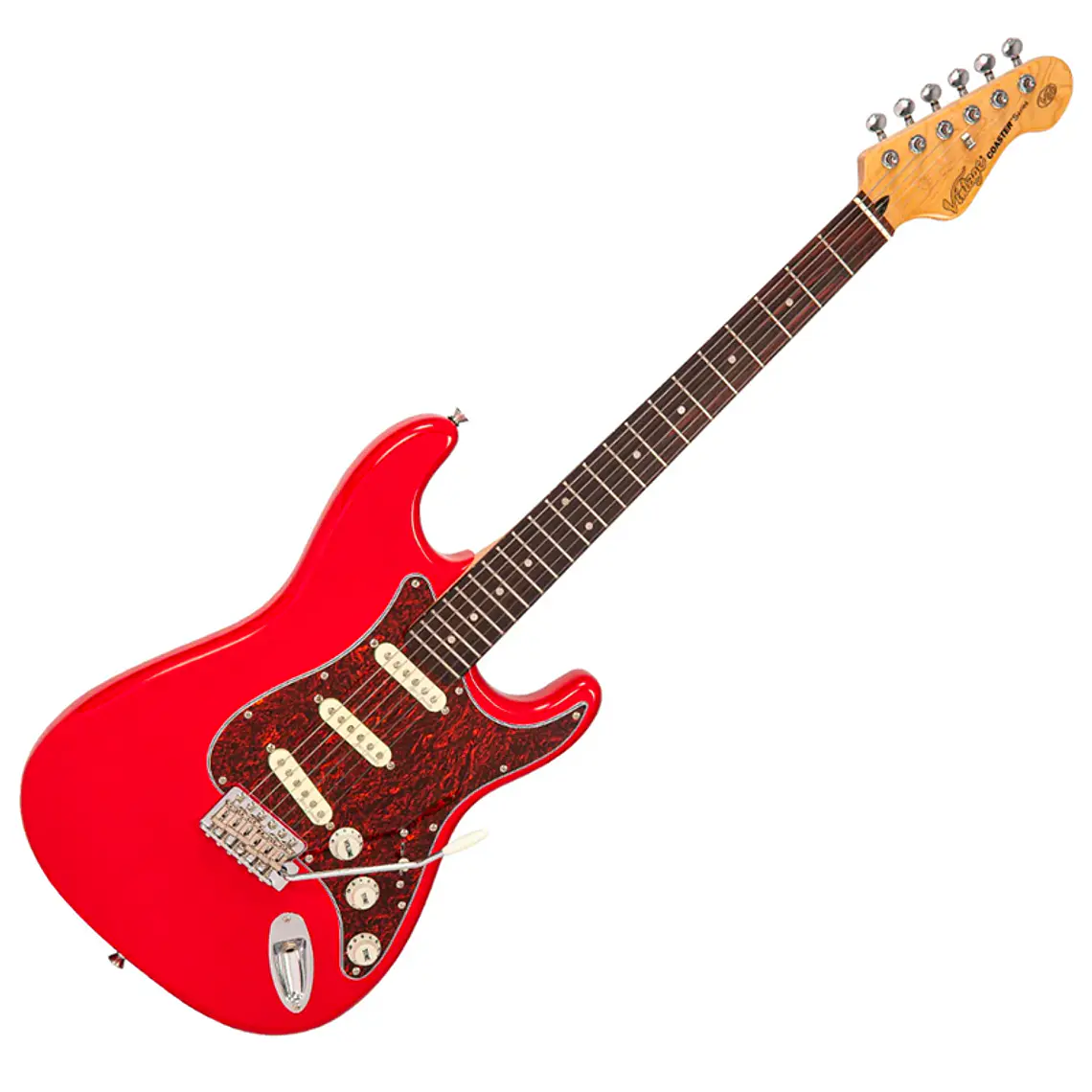 Guitarra Vintage V60 Coaster Series - Gloss Red 1