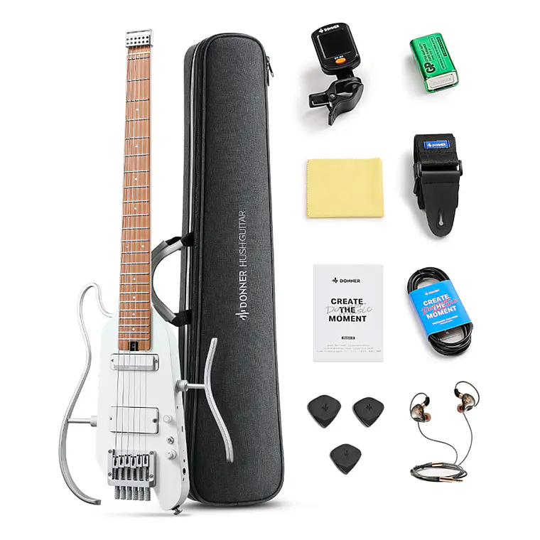 Guitarra Donner HeadLess Hush X PRO - White 2