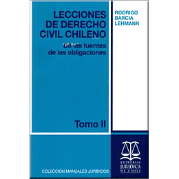 Lecciones De Derecho Civil Chileno Tomo Ii De Las Fuentes De Las Obligaciones