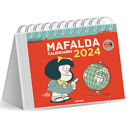 Calendario De Escritorio Mafalda 2024 (Color Rojo)