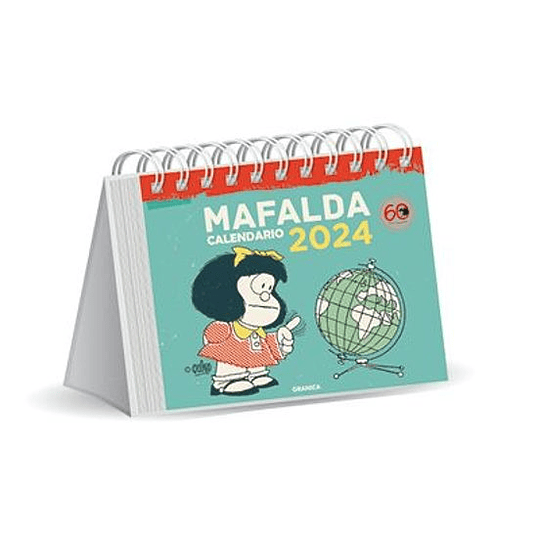 Mafalda 2024 Calendario Escritorio Turquesa