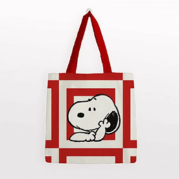Bolsa De Algodon Grande Snoopy 4