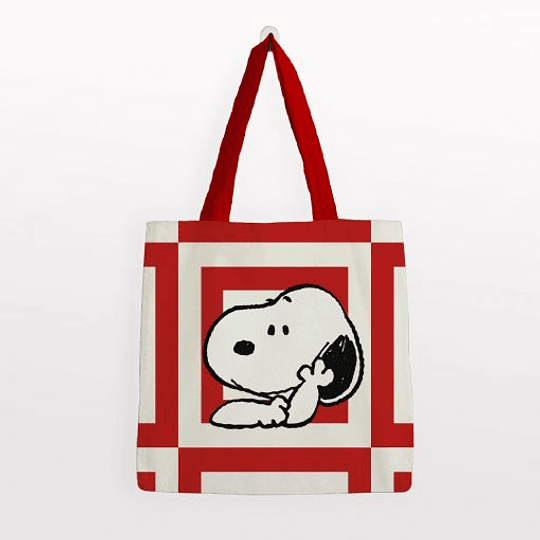 Bolsa De Algodon Grande Snoopy 4