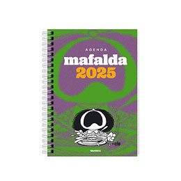 Mafalda 2025 Anillada Feminista Verde-gris Semanal