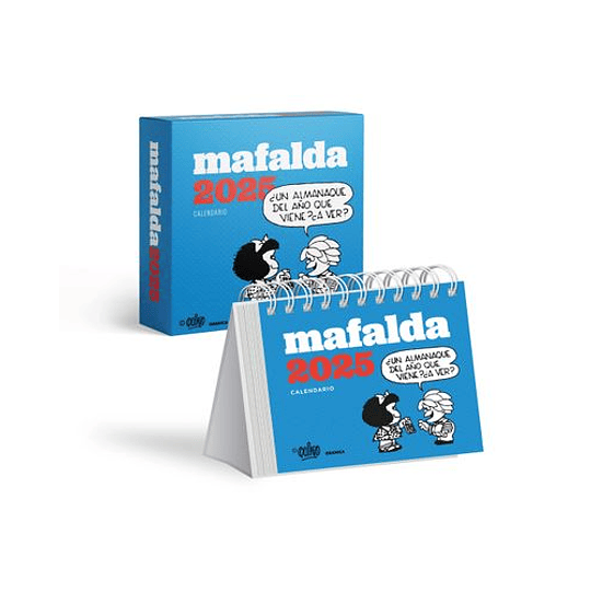 Mafalda 2025, Calendario Escritorio Turquesa Con Caja De Quino(ediciones Granica S. A. )