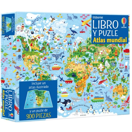 Libro Y Puzzle - Atlas Mundial  