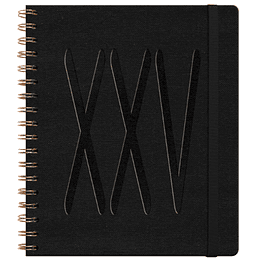 Agenda Ecocuero Negra Maxi 2025 – Espiral A4 (21×29)