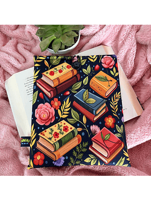 Funda Para Libro (Con Boton) - Libros Y Plantas