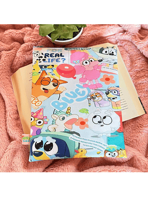 Funda Para Libro (Con Cierre) - Bluey Collage