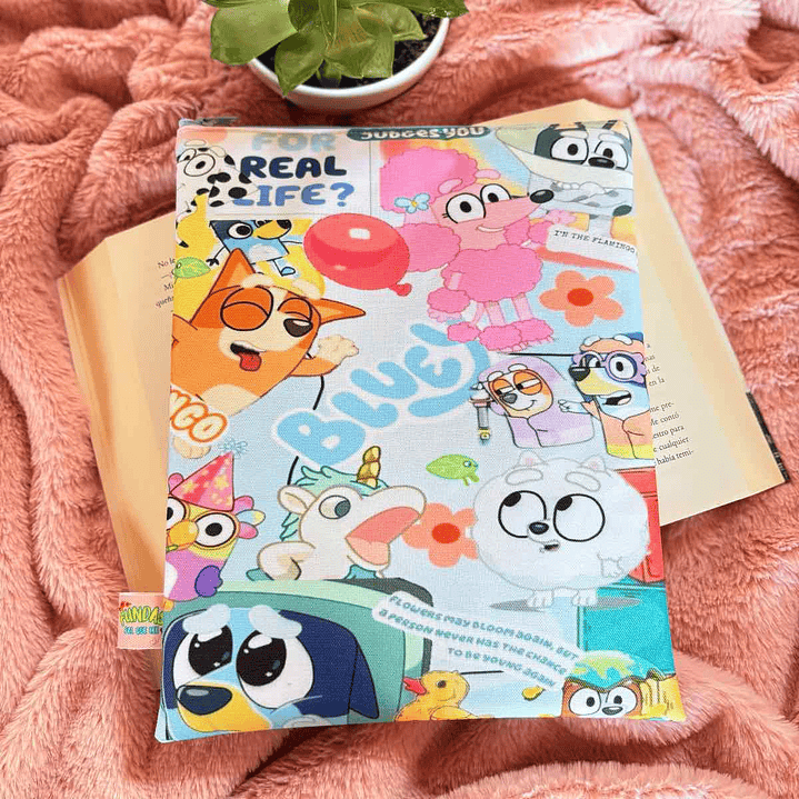 Funda Para Libro (Con Cierre) - Bluey Collage 1