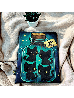 Funda Para Libro (Con Cierre) - Gatitos Magicos