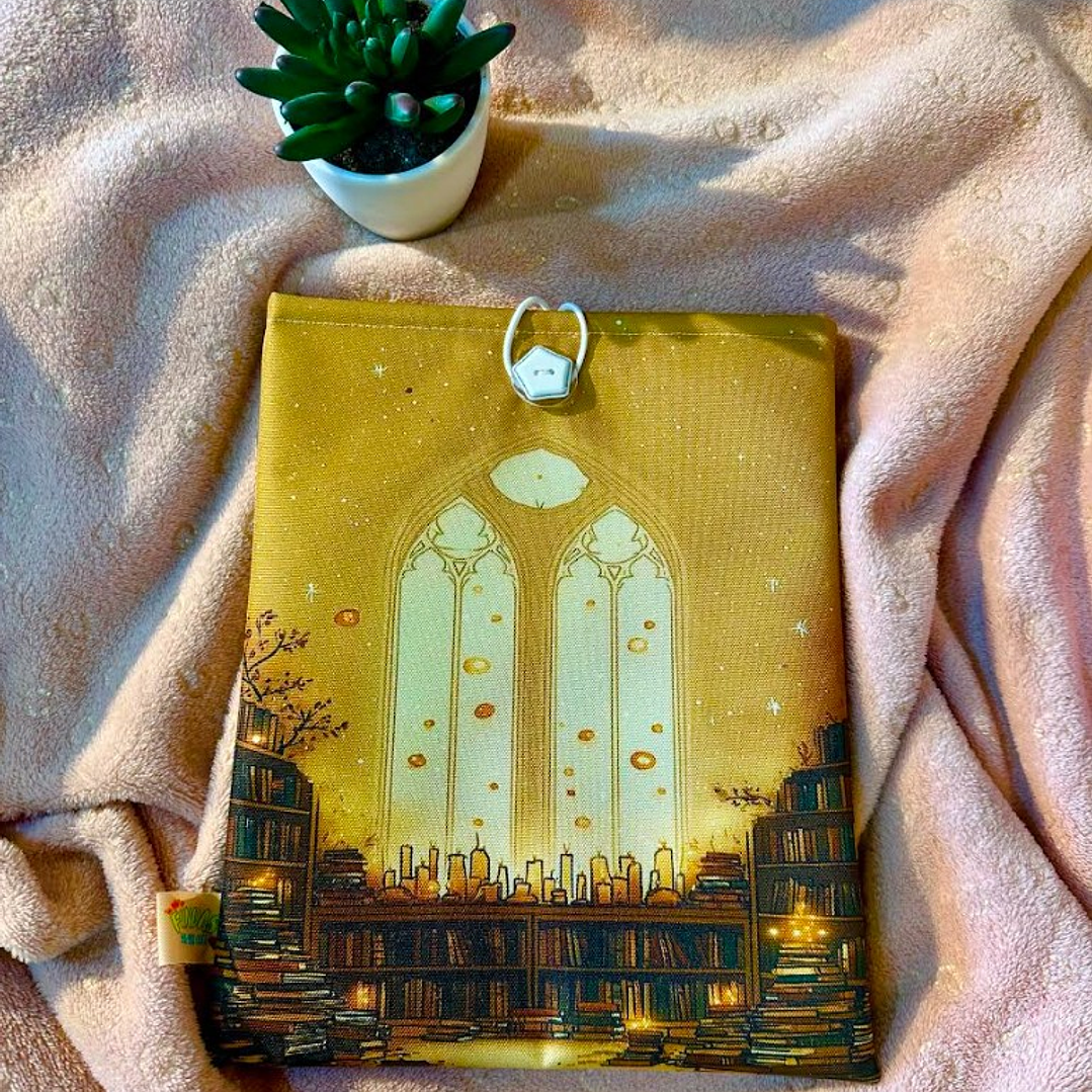 Funda Para Libro (Con Boton) - Ventanal Con Libros 1